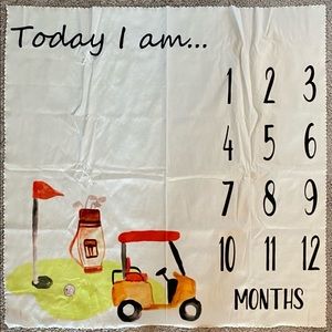 Golf themed milestone blanket